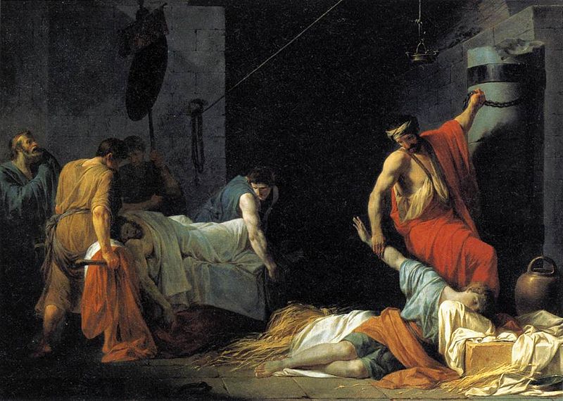 The Funeral of Miltiades, 489 BCE (Jean-Francois Pierre Peyron) (1744-1814) Louvre